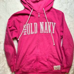 vintage Old Navy pink zip-up hoodie
